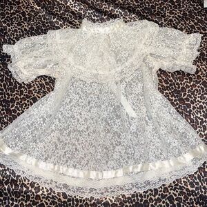 Vintage Doris Brosk Lace Cream Dress